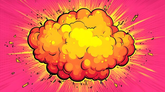 Vibrant Comic Book Explosion Background Design