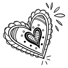 Ornate heart with decorative elements