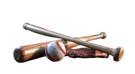 Baseball bat and ball