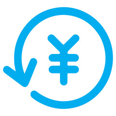 Obraz premium return blue icon