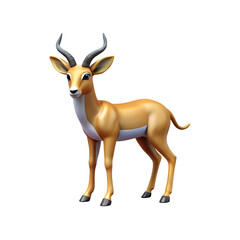 Obraz premium Impala Antelope 3D Transparent Background Image