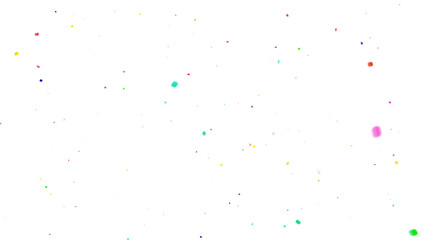 Muticolor Confetti  PNG Transparent Background. Christmas holiday Confeti Failling White Background. 3d Rendering  Flying Transparent Confeti. Colorful bright confetti explosion Overley.