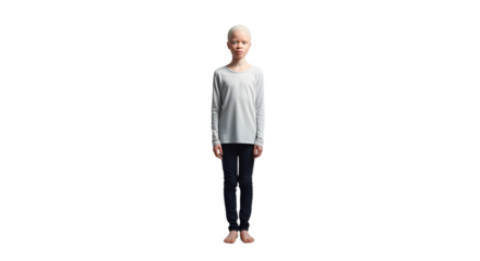 Albino Child Full Body Portrait