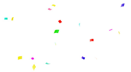 Multicolor confetti abstract background, Realistic Confetti on transparent PNG Festive decorative tinsel element for design. Colorful confetti explosion isolated on transparent background. 3D Confeti