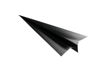 paper plane isolated on black