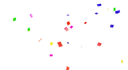 Multicolor confetti abstract background, Realistic Confetti on transparent PNG Festive decorative tinsel element for design. Colorful confetti explosion isolated on transparent background. 3D Confeti