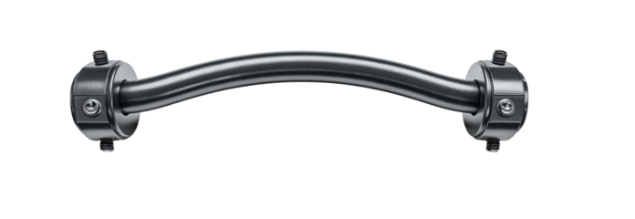 Curved metal pipe fitting