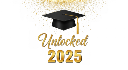Celebrating the momentous graduation of 2025 with a radiant unlock design