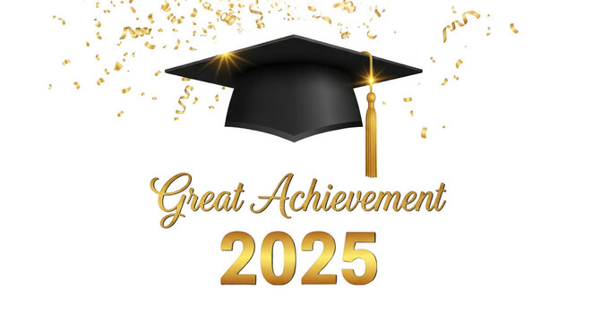 Celebrating the graduating class of 2025 a shining moment with confetti and a