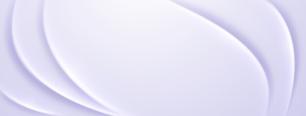 Smooth, flowing, light purple and white abstract background with curved shapes, creating a soft and calming visual effect.