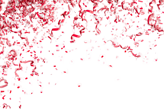 Abstract red and white splatter on black