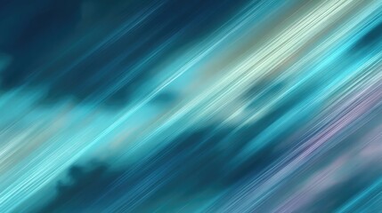 Abstract diagonal streaks of teal, light teal, and pale lavender hues. Blurry, soft, dynamic