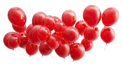 Cluster of red balloons