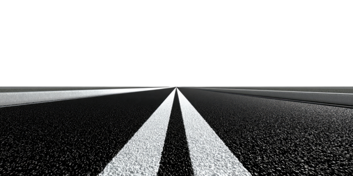 Empty asphalt road stretching into the distance