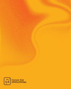 abstract halftone effect on orange background with smooth motion style