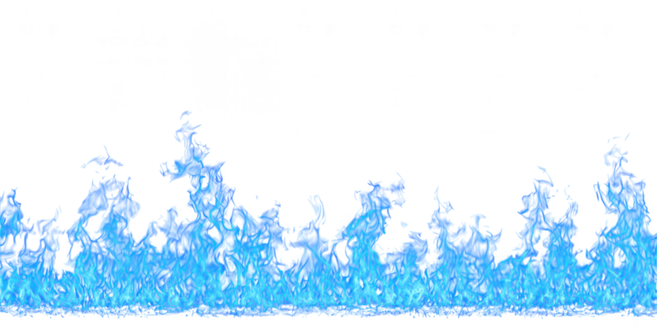 Seamless Fire Flames Border PNG – Realistic Horizontal Flame Line - Powered by Adobe