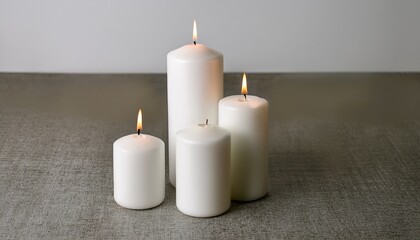 pillar white candles