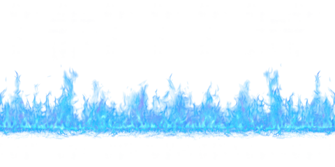 Seamless Fire Flames Border PNG – Realistic Horizontal Flame Line