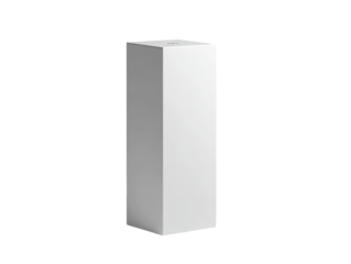 Blank white rectangular prism