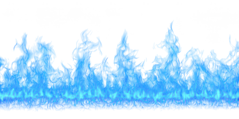 Seamless Fire Flames Border PNG – Realistic Horizontal Flame Line