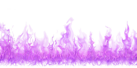 Seamless Fire Flames Border PNG – Realistic Horizontal Flame Line