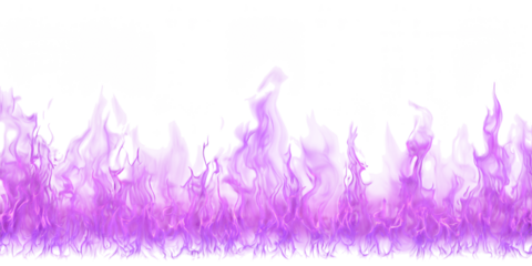 Seamless Fire Flames Border PNG – Realistic Horizontal Flame Line