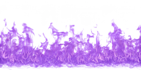 Seamless Fire Flames Border PNG – Realistic Horizontal Flame Line