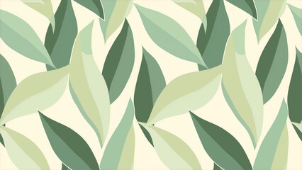 Seamless abstract overlapping leaves pattern