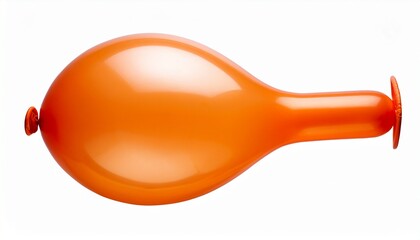 orange balloon isolated on white background cutout