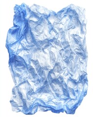 Fototapeta premium Crumpled light-blue paper