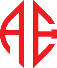 AE letter logo design on White background. AE creative initials letter logo concept. AE letter design.	
