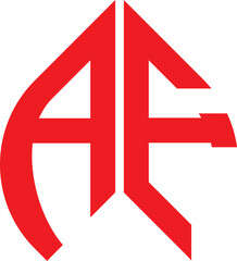 Fototapeta premium AF letter logo design on White background. AF creative initials letter logo concept. AF letter design. 