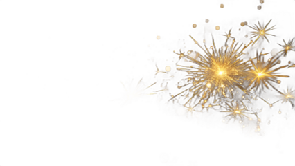 Yellow sparks glitter special light effect PNG. AI GENERATED.
