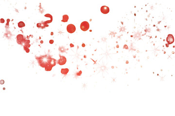 Obraz premium Abstract festive design with red sparkles and glowing elements