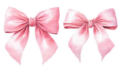 Two delicate, pink bows