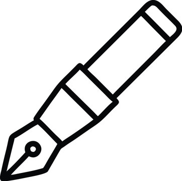recommend clip art: Vector art of fountain pen nib, a classic writing instrument for calligraphy and elegant script