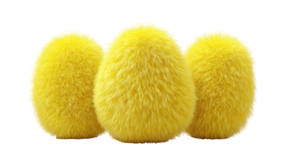 Three fluffy yellow eggs (1)