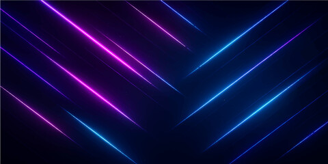Glowing purple and blue rays of light form an abstract texture with motion and energy