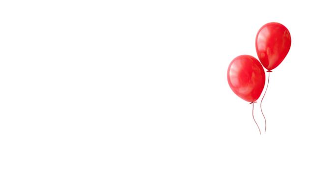 Two red balloons against a black background (1)