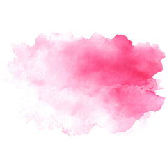 Fototapeta premium Vibrant pink watercolor splash with textured edges, perfect for creative design projects, adding a touch of elegance