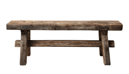 Rustic wooden bench
