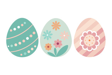 Celebrate spring with these charmingly decorated Easter eggs featuring playful floral patterns and festive striped designs perfect for holiday cards invitations and seasonal decor projects