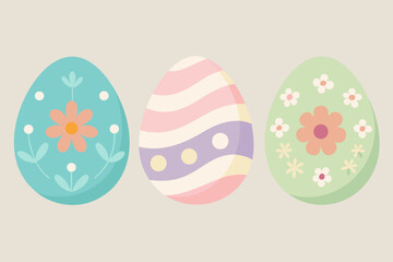 Vibrant Easter eggs adorned with charming floral designs and playful patterns, embodying the joy and renewal of spring celebrations and festive traditions.