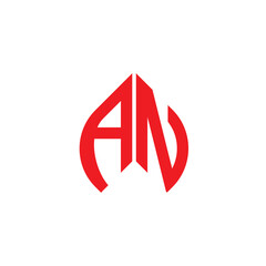 AN letter logo design on White background. AN creative initials letter logo concept. AN letter design.	