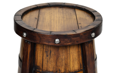 Classic Barrel Drum Table with on transparent background, png