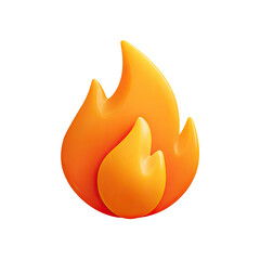 3D cartoon fire icon © Lemon