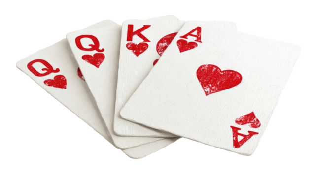 Playing cards, hearts suit (1)