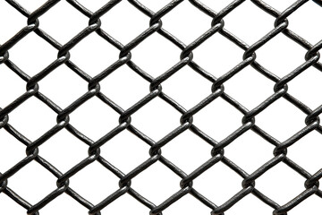 Fototapeta premium Close-up view of a metal chain-link fence
