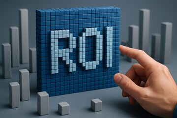 ROI Metric With Block Wall And Hand