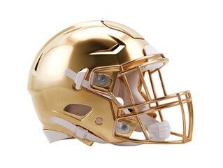 Fototapeta premium Golden football helmet profile (1)